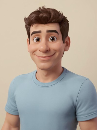 Low-quality AI portrait example
